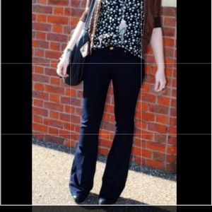 Topshop Moto Jessie Flared Dk Indigo Jeans